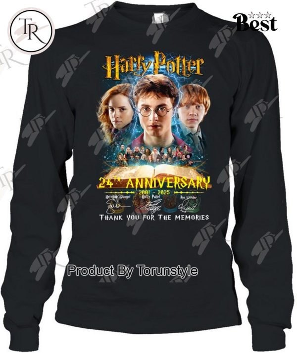 Harry Potter 24th Anniversary 2001 – 2025 Thank You For The Memories T-Shirt