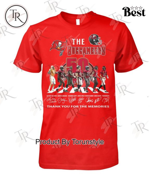 Tampa Bay Buccaneers 50th Anniversary Thank You For The Memories T-Shirt