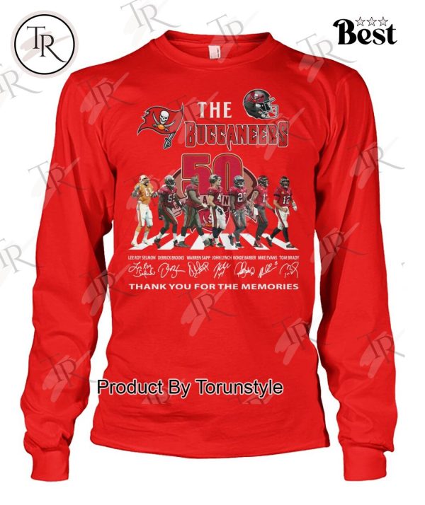 Tampa Bay Buccaneers 50th Anniversary Thank You For The Memories T-Shirt