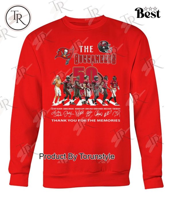 Tampa Bay Buccaneers 50th Anniversary Thank You For The Memories T-Shirt