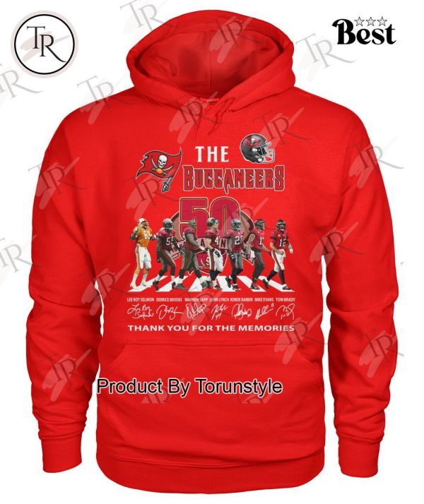 Tampa Bay Buccaneers 50th Anniversary Thank You For The Memories T-Shirt