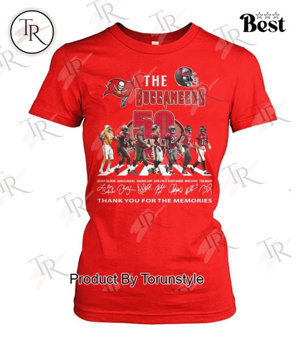 Tampa Bay Buccaneers 50th Anniversary Thank You For The Memories T-Shirt