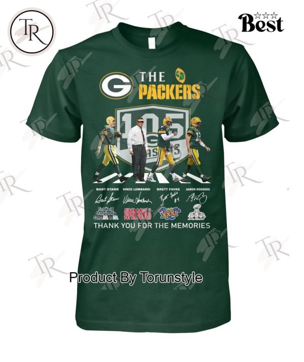 The Packers 105 Years Thank You For The Memories T-Shirt