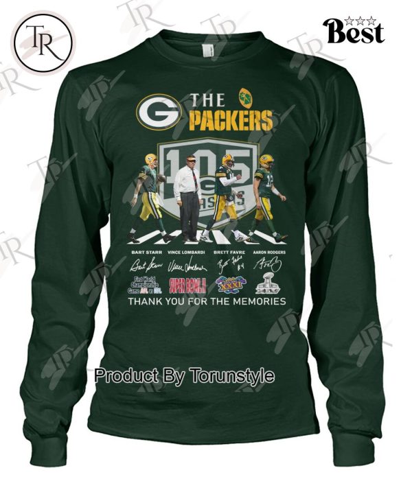 The Packers 105 Years Thank You For The Memories T-Shirt