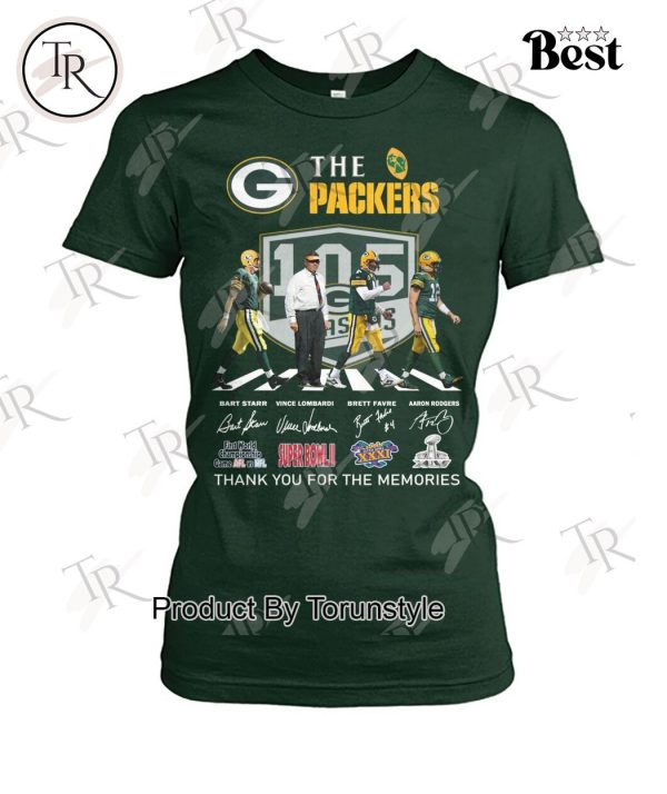 The Packers 105 Years Thank You For The Memories T-Shirt