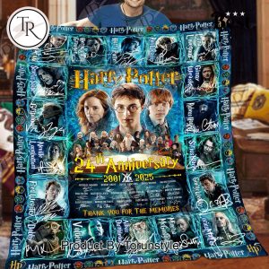 Harry Potter 24th Anniversary 2001 – 2025 Thank You For The Memories Blanket