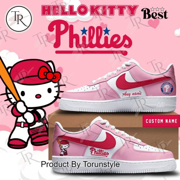 Philadelphia Phillies x Hello Kitty Night Custom Air Force 1 Sneakers