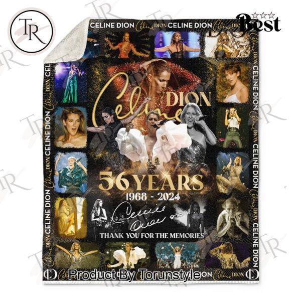 Celine Dion 56 Years 1968 – 2024 Thank You For The Memories Blanket