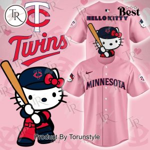 Minnesota Twins x Hello Kitty Day Baseball Jersey – Pink