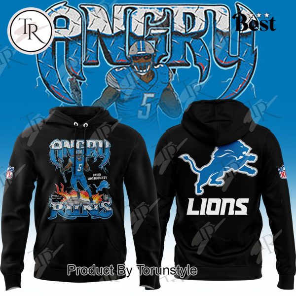 Detroit Lions David Montgomery Angry Runs Hoodie