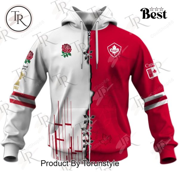 Canada Rugby x England Rugby Red Roses Hoodie