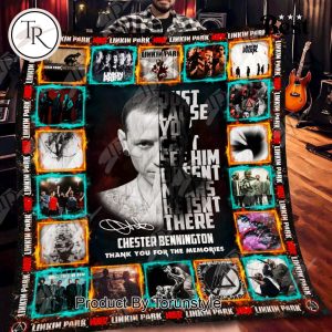 Chester Bennington Thank You For The Memories Fleece Blanket