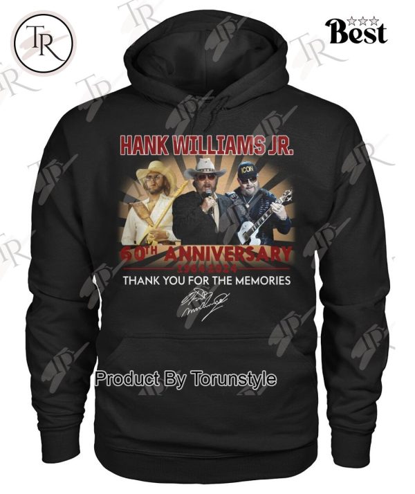 Hank Williams Jr. 60th Anniversary 1964 – 2024 Thank You For The Memories T-Shirt