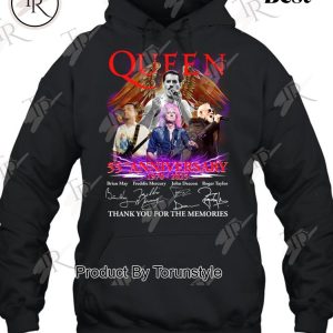 Queen 55th Anniversary 1970 – 2025 Thank You For The Memories T-Shirt