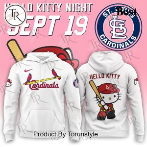 2024 St. Louis Cardinals x Hello Kitty Night September 19th Hoodie – White