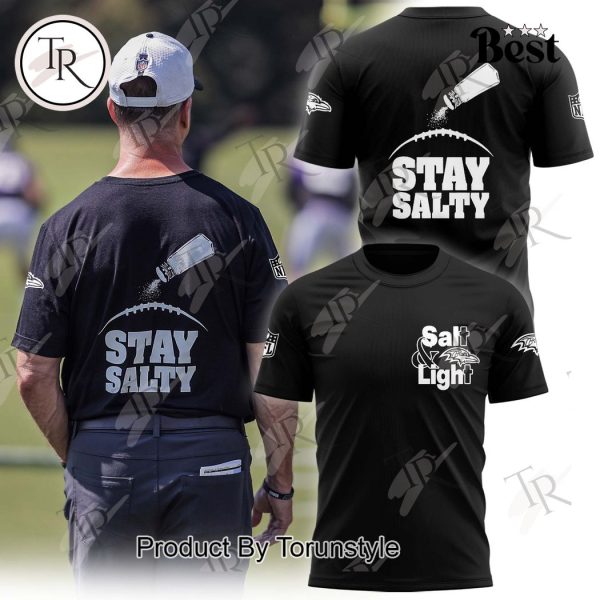 Baltimore Ravens Harbs Practice Salt Light Stay Salty T-Shirt