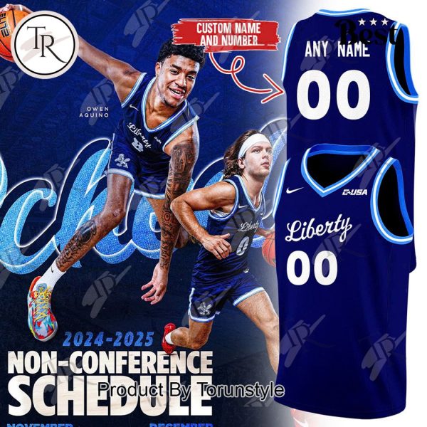 Liberty Flames 2024-2025 Non-Conference Schedule Basketball Jersey