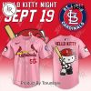 St. Louis Cardinals x Hello Kitty Night Sept 19 Baseball Jersey – Red