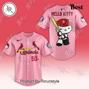 St. Louis Cardinals x Hello Kitty Night Sept 19 Baseball Jersey – Pink