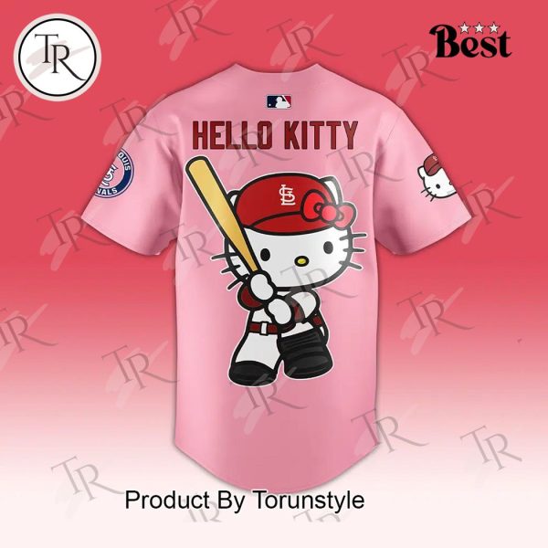 St. Louis Cardinals x Hello Kitty Night Sept 19 Baseball Jersey – Pink