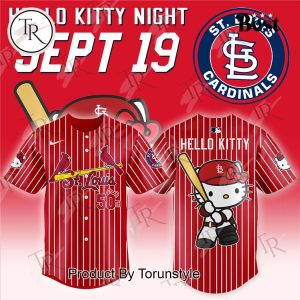 St. Louis Cardinals x Hello Kitty Night Sept 19 Baseball Jersey – Red