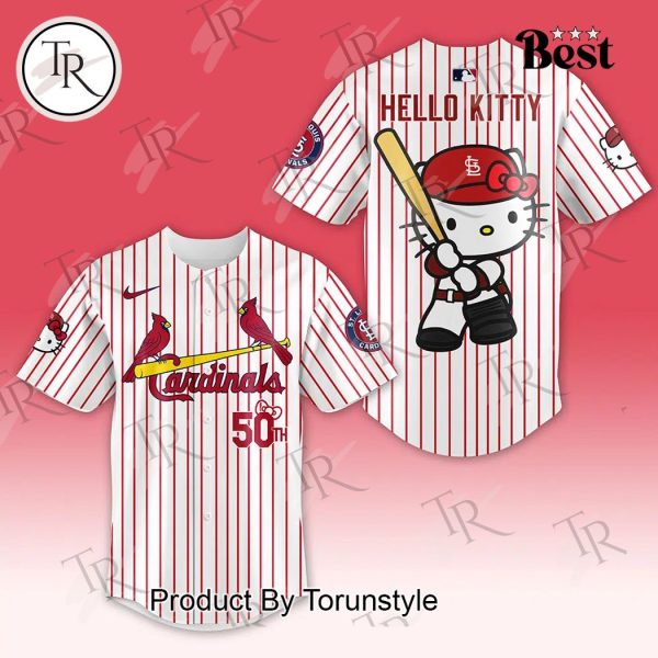 St. Louis Cardinals x Hello Kitty Night Sept 19 Baseball Jersey – White