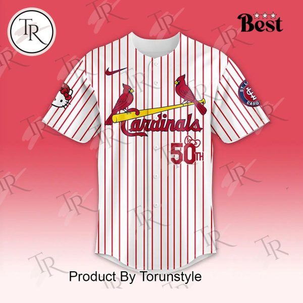 St. Louis Cardinals x Hello Kitty Night Sept 19 Baseball Jersey – White