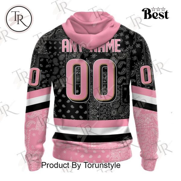 NHL Anaheim Ducks Special Pink Paisley Design Hoodie