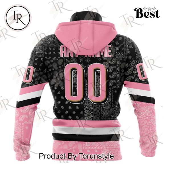 NHL Anaheim Ducks Special Pink Paisley Design Hoodie