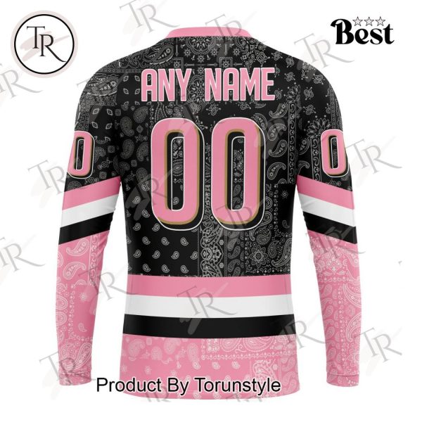 NHL Anaheim Ducks Special Pink Paisley Design Hoodie