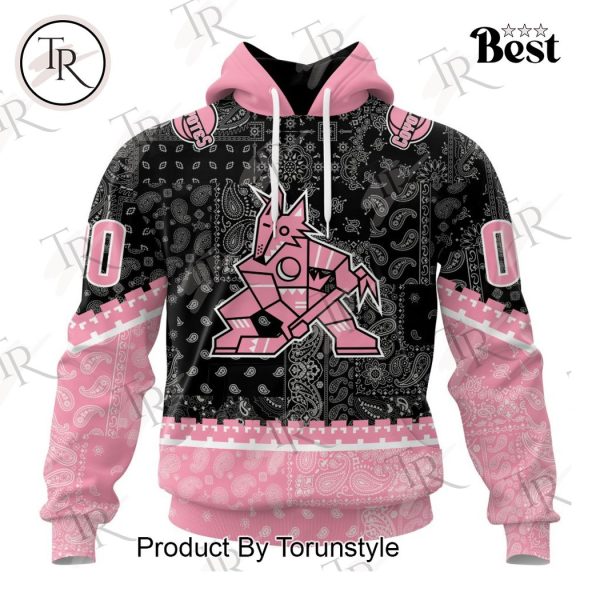 NHL Arizona Coyotes Special Pink Paisley Design Hoodie