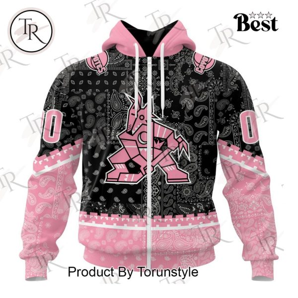 NHL Arizona Coyotes Special Pink Paisley Design Hoodie