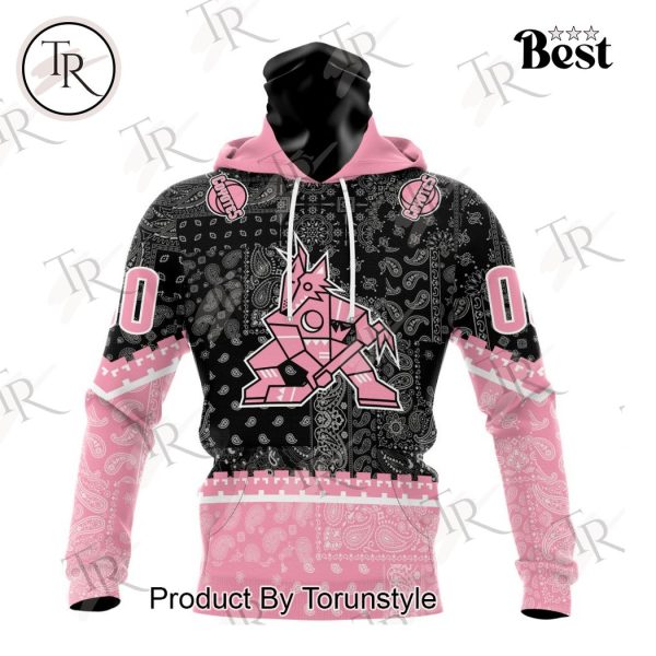 NHL Arizona Coyotes Special Pink Paisley Design Hoodie