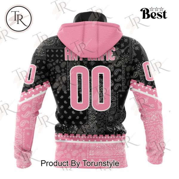 NHL Arizona Coyotes Special Pink Paisley Design Hoodie