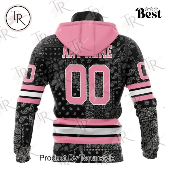 NHL Boston Bruins Special Pink Paisley Design Hoodie