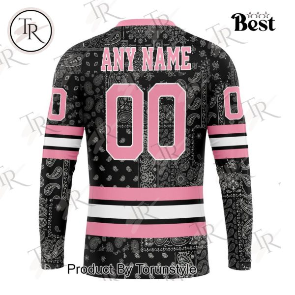 NHL Boston Bruins Special Pink Paisley Design Hoodie