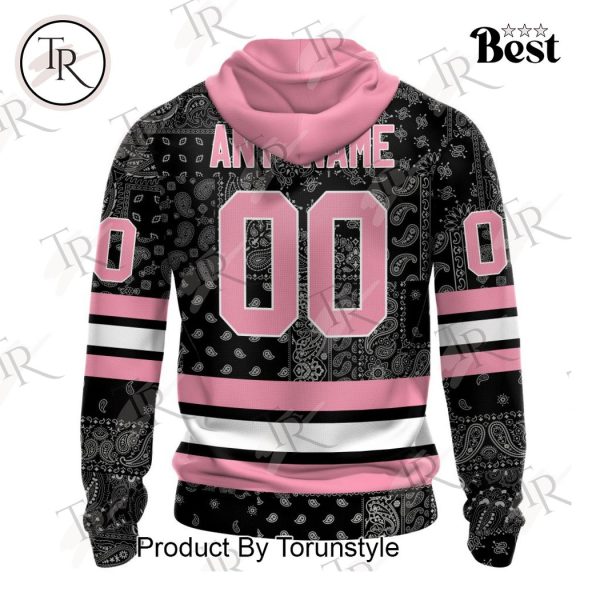 NHL Calgary Flames Special Pink Paisley Design Hoodie