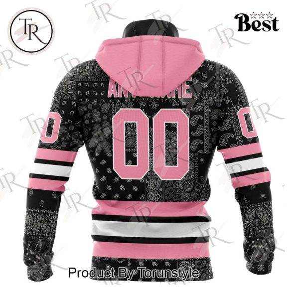 NHL Calgary Flames Special Pink Paisley Design Hoodie