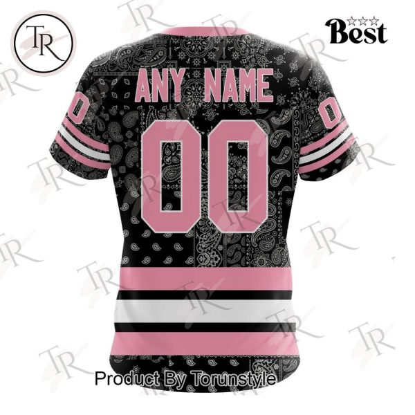 NHL Calgary Flames Special Pink Paisley Design Hoodie