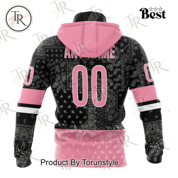 NHL Carolina Hurricanes Special Pink Paisley Design Hoodie