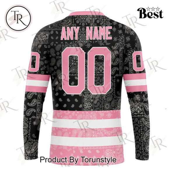 NHL Chicago Blackhawks Special Pink Paisley Design Hoodie