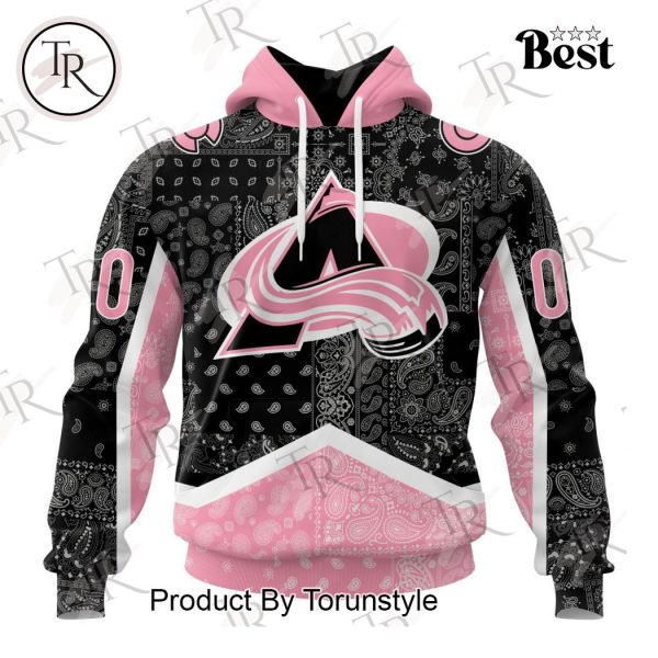 NHL Colorado Avalanche Special Pink Paisley Design Hoodie