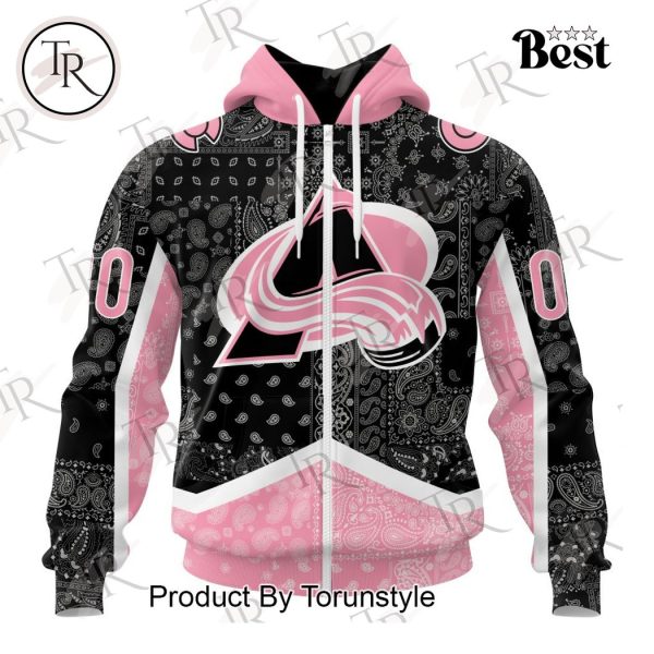 NHL Colorado Avalanche Special Pink Paisley Design Hoodie