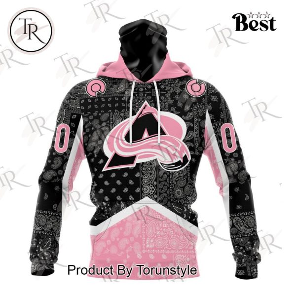 NHL Colorado Avalanche Special Pink Paisley Design Hoodie