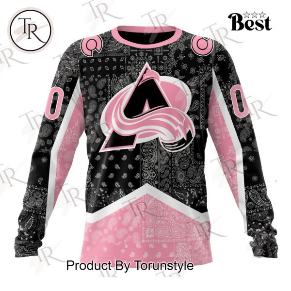 NHL Colorado Avalanche Special Pink Paisley Design Hoodie