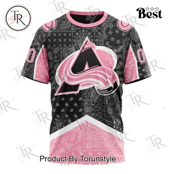 NHL Colorado Avalanche Special Pink Paisley Design Hoodie