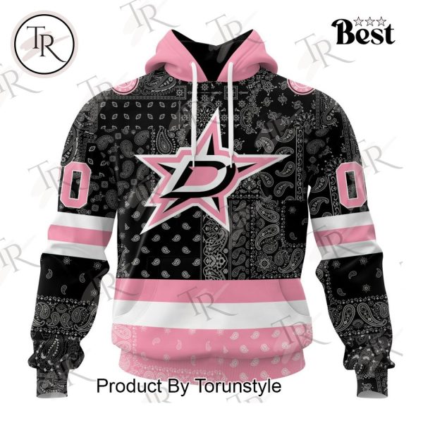 NHL Dallas Stars Special Pink Paisley Design Hoodie