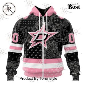 NHL Dallas Stars Special Pink Paisley Design Hoodie