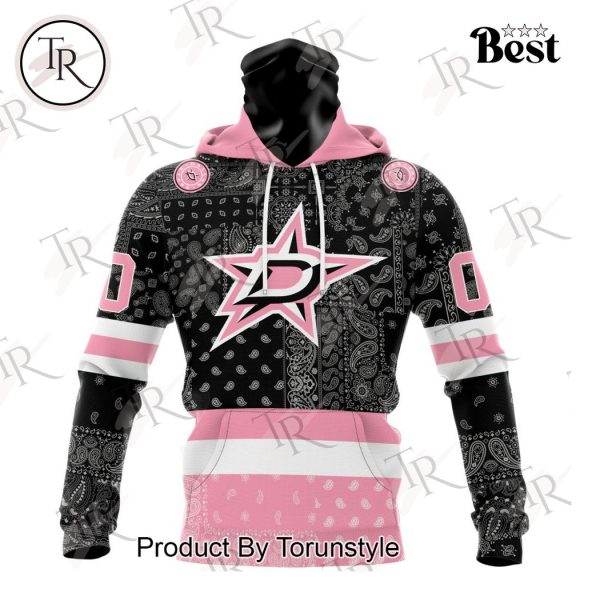 NHL Dallas Stars Special Pink Paisley Design Hoodie