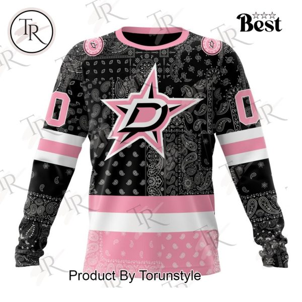 NHL Dallas Stars Special Pink Paisley Design Hoodie